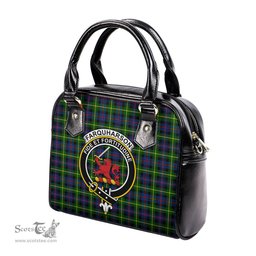 Scottish Farquharson Modern Tartan Shoulder Handbags with Family Crest Scottish Plaid Tartan Plaid - ScotsTee - scotstee.com