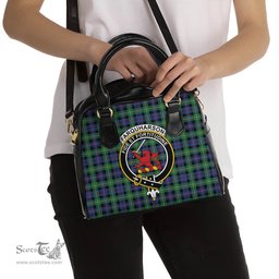 Scottish Farquharson Ancient Tartan Shoulder Handbags with Family Crest Scottish Plaid Tartan Plaid - ScotsTee - scotstee.com