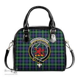 Scottish Farquharson Ancient Tartan Shoulder Handbags with Family Crest Scottish Plaid Tartan Plaid - ScotsTee - scotstee.com