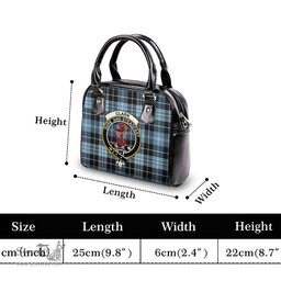 Scottish Clark Ancient Tartan Shoulder Handbags with Family Crest Scottish Plaid Tartan Plaid - ScotsTee - scotstee.com