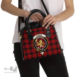Scottish Ewing Tartan Shoulder Handbags with Family Crest Scottish Plaid Tartan Plaid - ScotsTee - scotstee.com