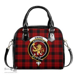 Scottish Ewing Tartan Shoulder Handbags with Family Crest Scottish Plaid Tartan Plaid - ScotsTee - scotstee.com