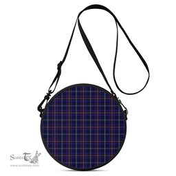 Scottish Fitzgerald Hunting Tartan Round Crossbody Bags - Round Purse Scottish Plaid Tartan Plaid - ScotsTee - scotstee.com