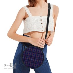 Scottish Fitzgerald Hunting Tartan Round Crossbody Bags - Round Purse Scottish Plaid Tartan Plaid - ScotsTee - scotstee.com