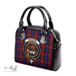 Scottish Graham of Menteith Red Tartan Shoulder Handbags with Family Crest Scottish Plaid Tartan Plaid - ScotsTee - scotstee.com