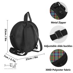Scottish Glass Tartan Round Crossbody Bags - Round Purse with Family Crest Scottish Plaid Tartan Plaid - ScotsTee - scotstee.com