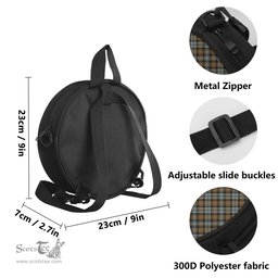 Scottish Gordon Weathered Tartan Round Crossbody Bags - Round Purse Scottish Plaid Tartan Plaid - ScotsTee - scotstee.com
