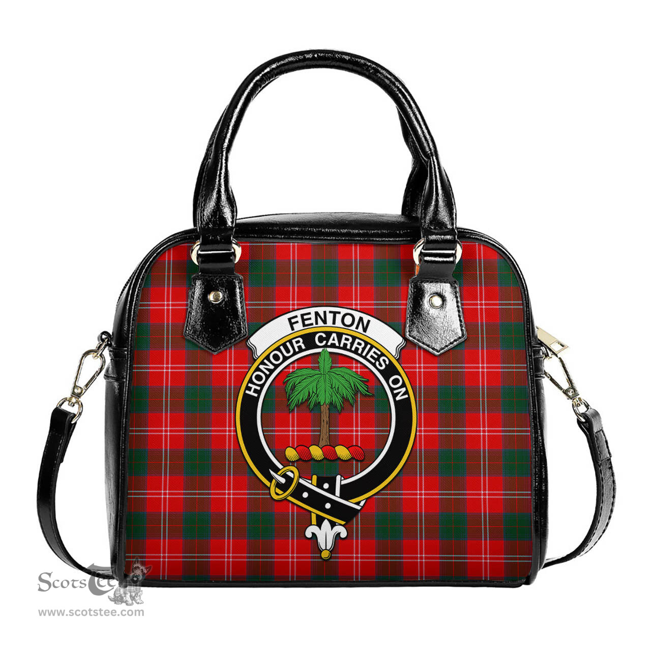 Scottish Fenton Tartan Shoulder Handbags with Family Crest Scottish Plaid Tartan Plaid - ScotsTee - scotstee.com