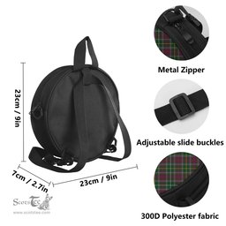 Scottish Crosbie Tartan Round Crossbody Bags - Round Purse with Family Crest Scottish Plaid Tartan Plaid - ScotsTee - scotstee.com