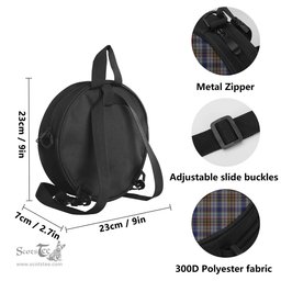 Scottish Gayre Hunting Tartan Round Crossbody Bags - Round Purse with Family Crest Scottish Plaid Tartan Plaid - ScotsTee - scotstee.com
