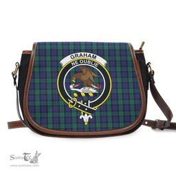 Scottish Graham of Menteith Tartan Saddle Crossbody Bag with Family Crest Scottish Plaid Tartan Plaid - ScotsTee - scotstee.com