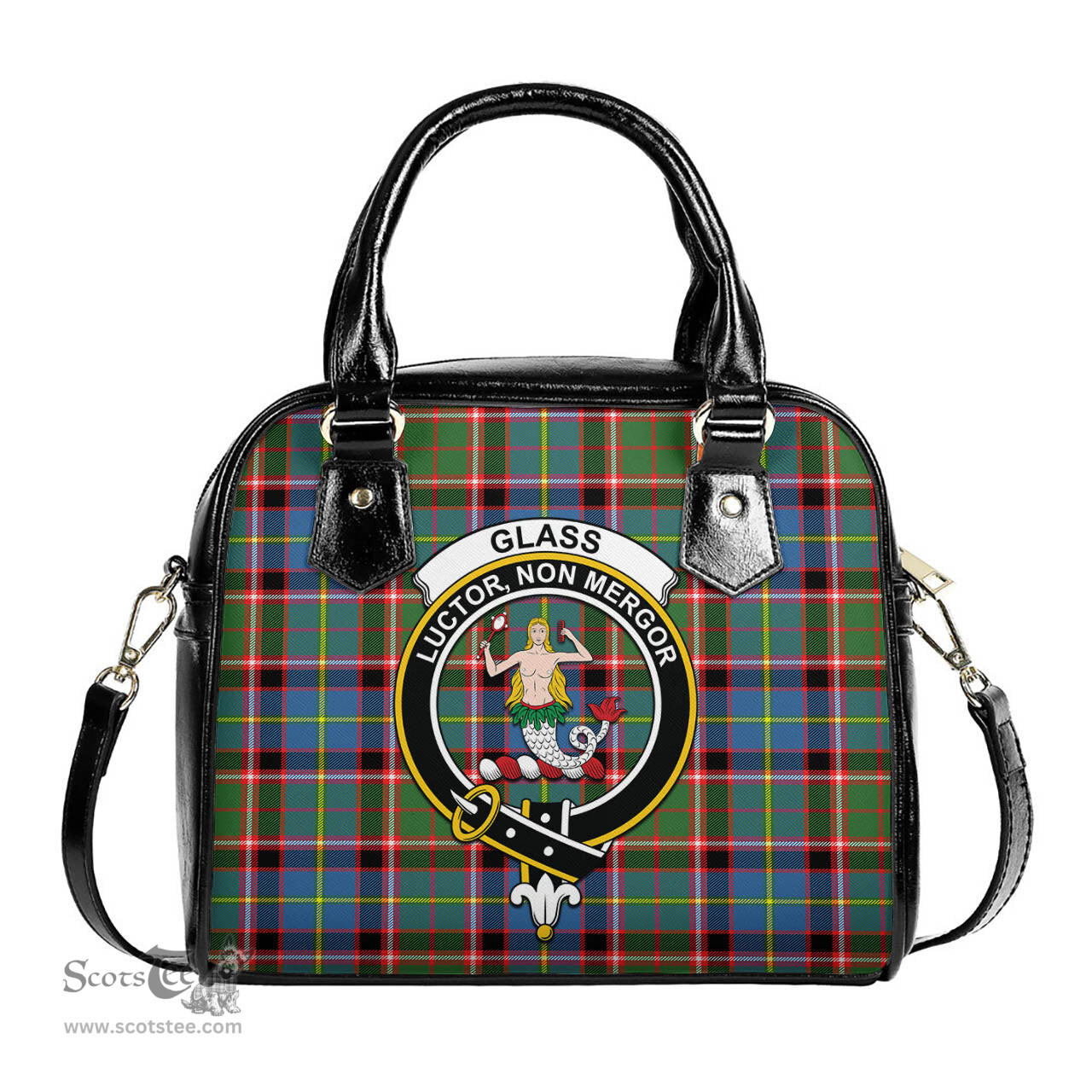 Scottish Glass Tartan Shoulder Handbags with Family Crest Scottish Plaid Tartan Plaid - ScotsTee - scotstee.com