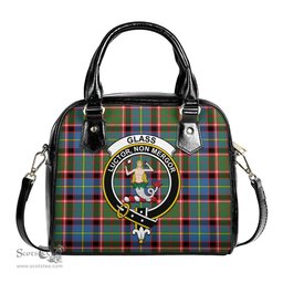 Scottish Glass Tartan Shoulder Handbags with Family Crest Scottish Plaid Tartan Plaid - ScotsTee - scotstee.com