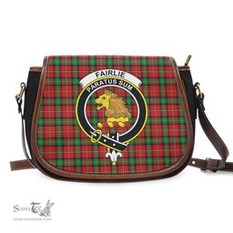 Scottish Fairlie Modern Tartan Saddle Crossbody Bag with Family Crest Scottish Plaid Tartan Plaid - ScotsTee - scotstee.com