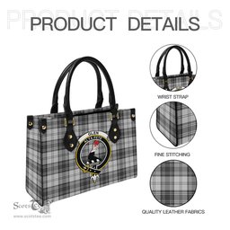 Scottish Glen Tartan Leather Bag for Women with Family Crest Scottish Plaid Tartan Plaid - ScotsTee - scotstee.com