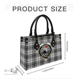 Scottish Glen Tartan Leather Bag for Women with Family Crest Scottish Plaid Tartan Plaid - ScotsTee - scotstee.com