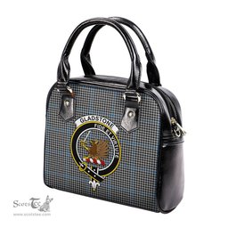 Scottish Gladstone Tartan Shoulder Handbags with Family Crest Scottish Plaid Tartan Plaid - ScotsTee - scotstee.com