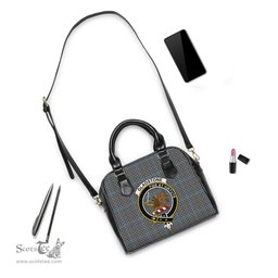 Scottish Gladstone Tartan Shoulder Handbags with Family Crest Scottish Plaid Tartan Plaid - ScotsTee - scotstee.com