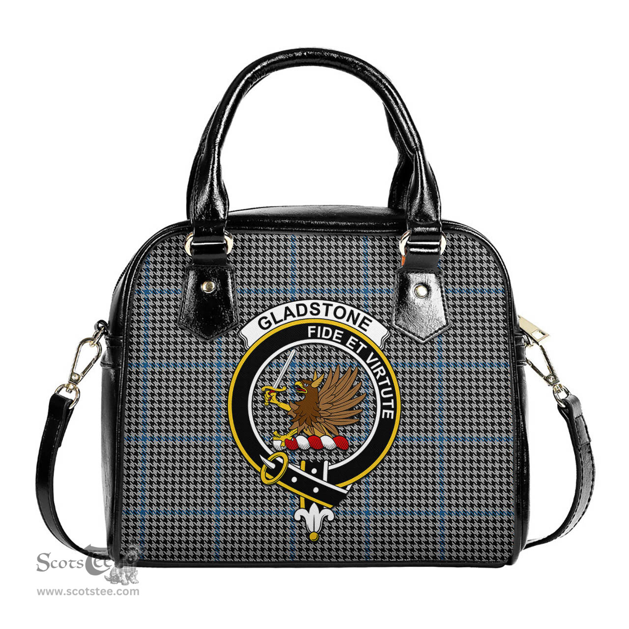 Scottish Gladstone Tartan Shoulder Handbags with Family Crest Scottish Plaid Tartan Plaid - ScotsTee - scotstee.com