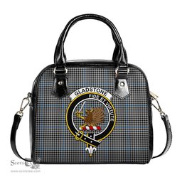 Scottish Gladstone Tartan Shoulder Handbags with Family Crest Scottish Plaid Tartan Plaid - ScotsTee - scotstee.com
