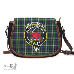 Scottish Farquharson Dress Tartan Saddle Crossbody Bag with Family Crest Scottish Plaid Tartan Plaid - ScotsTee - scotstee.com