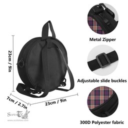 Scottish Carnegie Tartan Round Crossbody Bags - Round Purse with Family Crest Scottish Plaid Tartan Plaid - ScotsTee - scotstee.com