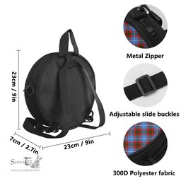 Scottish Crichton Tartan Round Crossbody Bags - Round Purse with Family Crest Scottish Plaid Tartan Plaid - ScotsTee - scotstee.com
