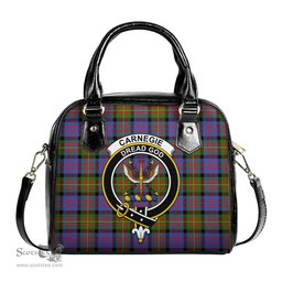Scottish Carnegie Ancient Tartan Shoulder Handbags with Family Crest Scottish Plaid Tartan Plaid - ScotsTee - scotstee.com