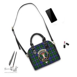 Scottish Donnachaidh Tartan Shoulder Handbags with Family Crest Scottish Plaid Tartan Plaid - ScotsTee - scotstee.com