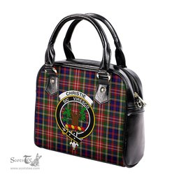Scottish Christie Tartan Shoulder Handbags with Family Crest Scottish Plaid Tartan Plaid - ScotsTee - scotstee.com