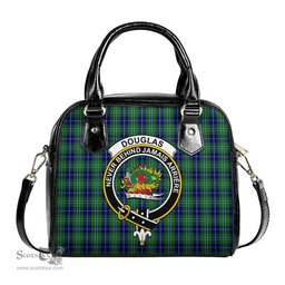 Scottish Douglas Tartan Shoulder Handbags with Family Crest Scottish Plaid Tartan Plaid - ScotsTee - scotstee.com