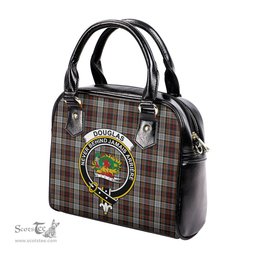 Scottish Douglas Ancient Dress Tartan Shoulder Handbags with Family Crest Scottish Plaid Tartan Plaid - ScotsTee - scotstee.com