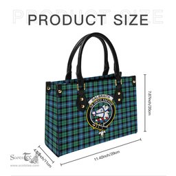 Scottish Galbraith Ancient Tartan Leather Bag for Women with Family Crest Scottish Plaid Tartan Plaid - ScotsTee - scotstee.com