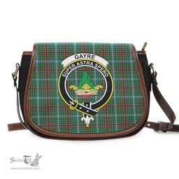 Scottish Gayre Tartan Saddle Crossbody Bag with Family Crest Scottish Plaid Tartan Plaid - ScotsTee - scotstee.com