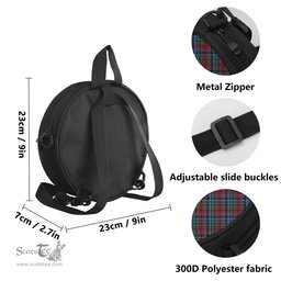 Scottish Gordon Red Tartan Round Crossbody Bags - Round Purse with Family Crest Scottish Plaid Tartan Plaid - ScotsTee - scotstee.com
