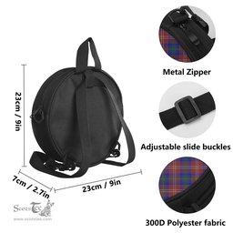 Scottish Chisholm Hunting Modern Tartan Round Crossbody Bags - Round Purse Scottish Plaid Tartan Plaid - ScotsTee - scotstee.com
