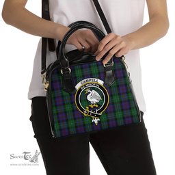 Scottish Campbell of Cawdor Tartan Shoulder Handbags with Family Crest Scottish Plaid Tartan Plaid - ScotsTee - scotstee.com