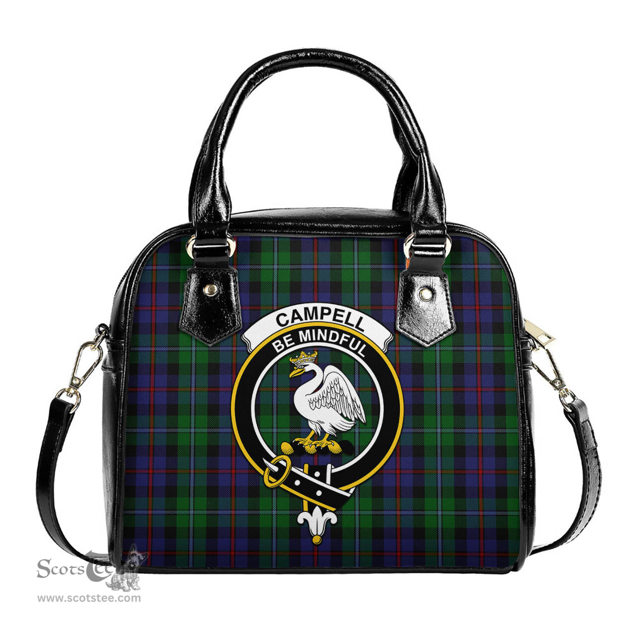 Scottish Campbell of Cawdor Tartan Shoulder Handbags with Family Crest Scottish Plaid Tartan Plaid - ScotsTee - scotstee.com