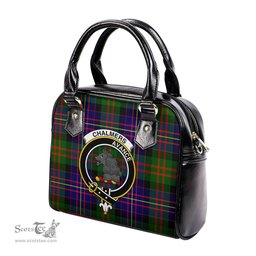 Scottish Chalmers Modern Tartan Shoulder Handbags with Family Crest Scottish Plaid Tartan Plaid - ScotsTee - scotstee.com