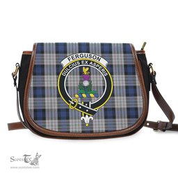Scottish Ferguson Dress Tartan Saddle Crossbody Bag with Family Crest Scottish Plaid Tartan Plaid - ScotsTee - scotstee.com