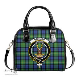 Scottish Gordon Old Ancient Tartan Shoulder Handbags with Family Crest Scottish Plaid Tartan Plaid - ScotsTee - scotstee.com