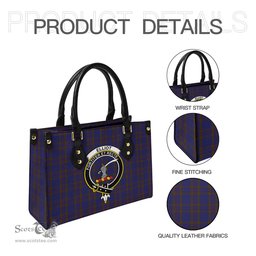 Scottish Elliot Tartan Leather Bag for Women with Family Crest Scottish Plaid Tartan Plaid - ScotsTee - scotstee.com