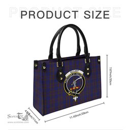 Scottish Elliot Tartan Leather Bag for Women with Family Crest Scottish Plaid Tartan Plaid - ScotsTee - scotstee.com
