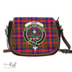 Scottish Gow of Skeoch Tartan Saddle Crossbody Bag with Family Crest Scottish Plaid Tartan Plaid - ScotsTee - scotstee.com