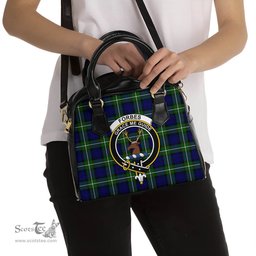Scottish Forbes Modern Tartan Shoulder Handbags with Family Crest Scottish Plaid Tartan Plaid - ScotsTee - scotstee.com