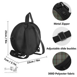 Scottish Cochrane Hunting Tartan Round Crossbody Bags - Round Purse with Family Crest Scottish Plaid Tartan Plaid - ScotsTee - scotstee.com