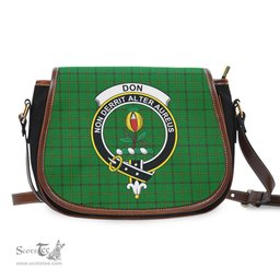 Scottish Don Tartan Saddle Crossbody Bag with Family Crest Scottish Plaid Tartan Plaid - ScotsTee - scotstee.com