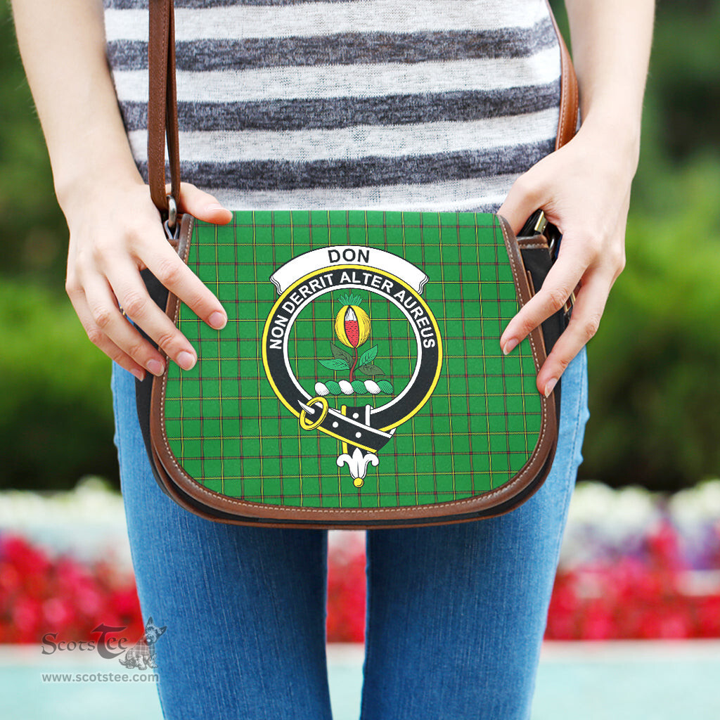 Scottish Don Tartan Saddle Crossbody Bag with Family Crest Scottish Plaid Tartan Plaid - ScotsTee - scotstee.com