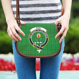 Scottish Don Tartan Saddle Crossbody Bag with Family Crest Scottish Plaid Tartan Plaid - ScotsTee - scotstee.com
