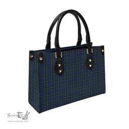 Scottish Cockburn Blue Tartan Leather Bag for Women Scottish Plaid Tartan Plaid - ScotsTee - scotstee.com